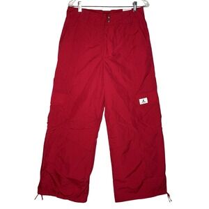 Jordan Women's Cargo Nylon Pants Size Medium Fuschia Loose Fit Adjustable